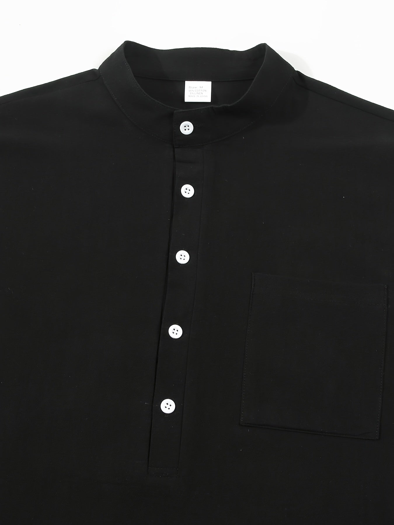 Strukturiertes Langarm-Henley-Shirt