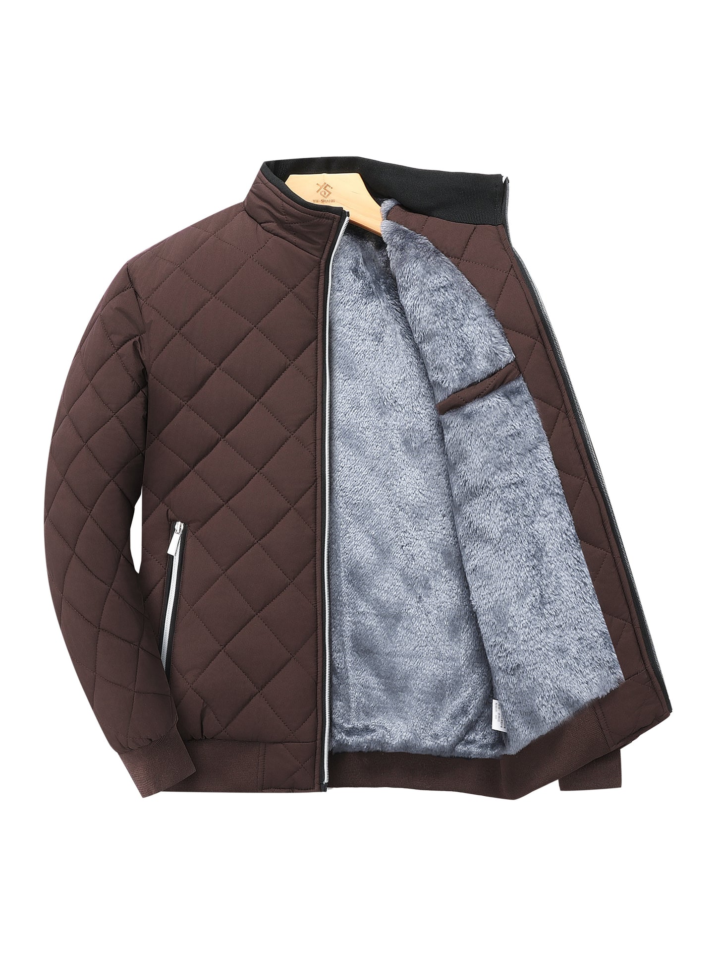 Chaqueta bómber guateada con forro polar