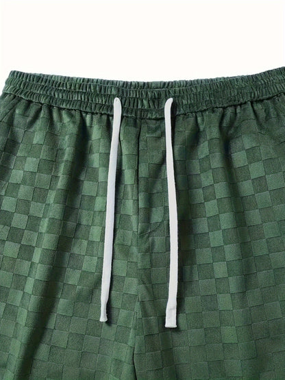 Pantalones anchos a cuadros