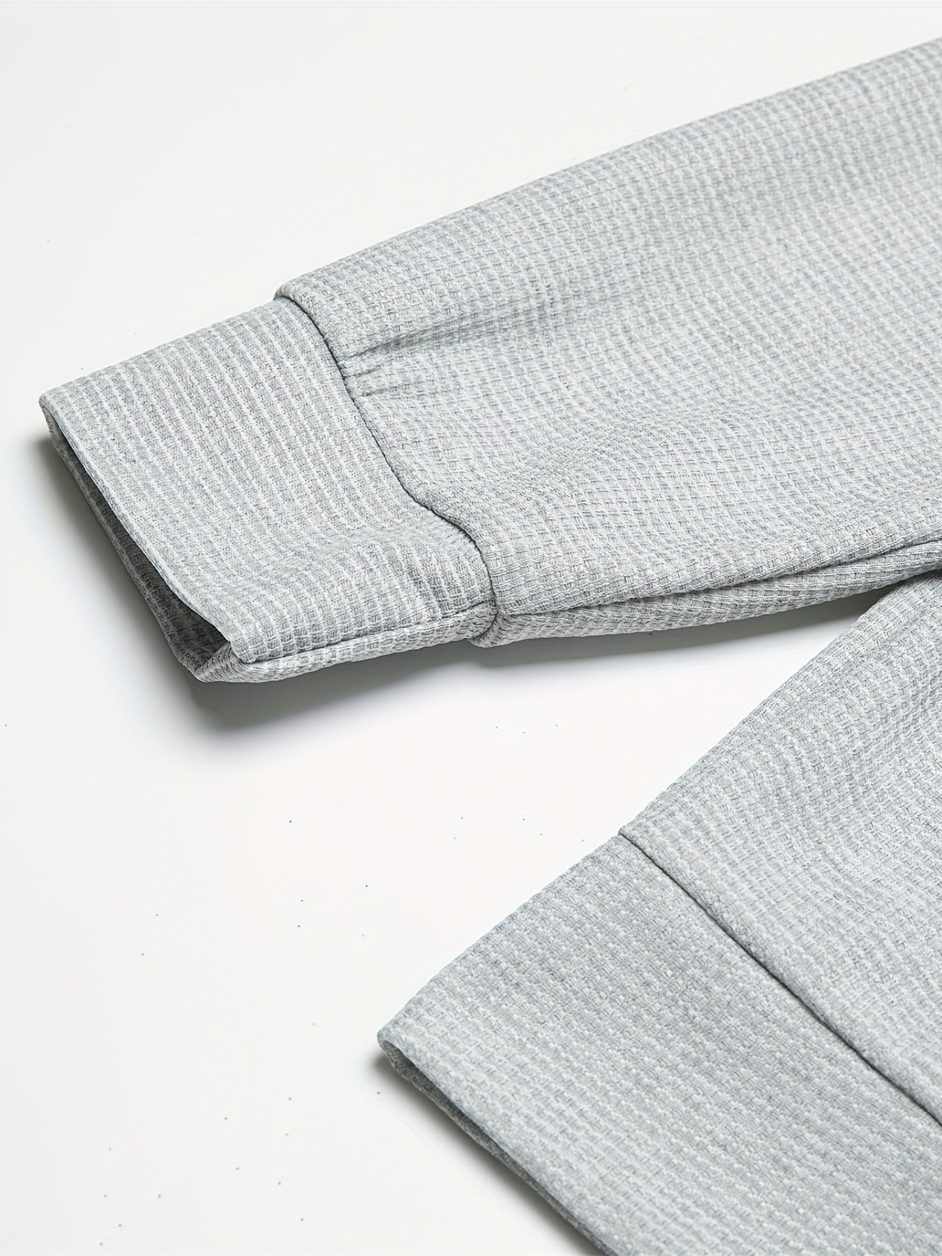 Strukturiertes Langarm-Top und Jogginghose Set