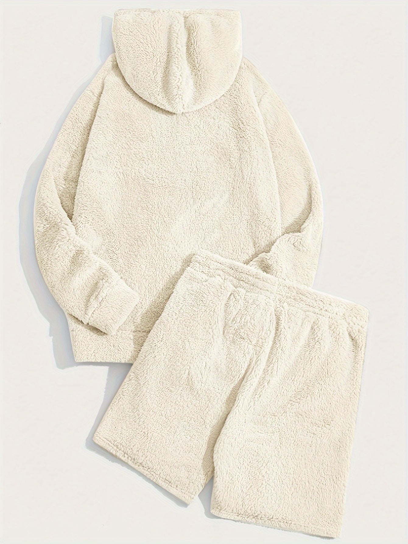 Fleece-Hoodie und Shorts-Set