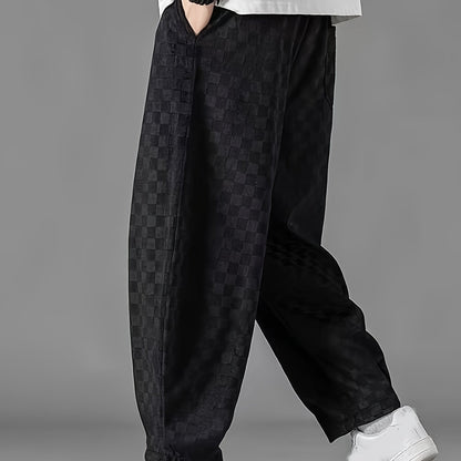 Pantalones anchos a cuadros