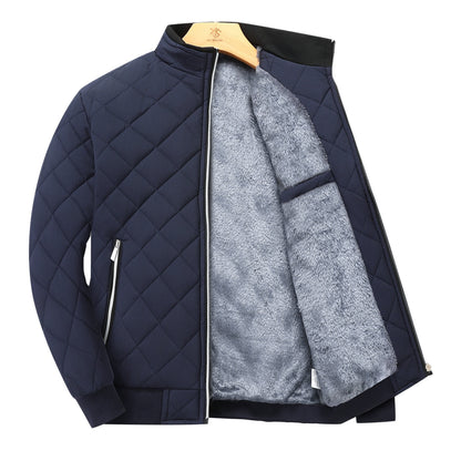 Chaqueta bómber guateada con forro polar