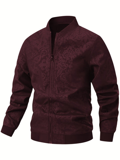 Strukturierte Bomberjacke mit Blumenmuster