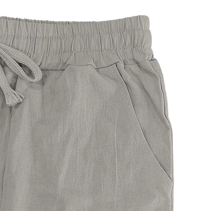 Leinenhose mit Kordelzug