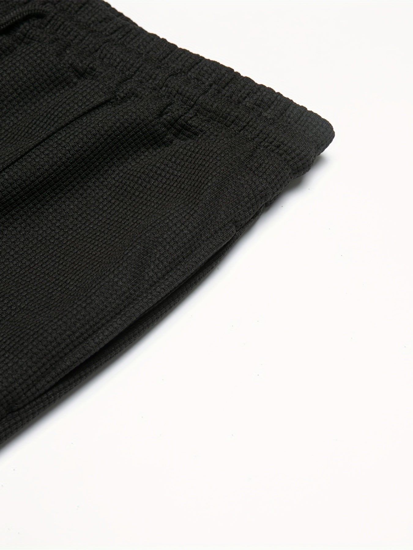 Strukturiertes Langarm-Top und Jogginghose Set