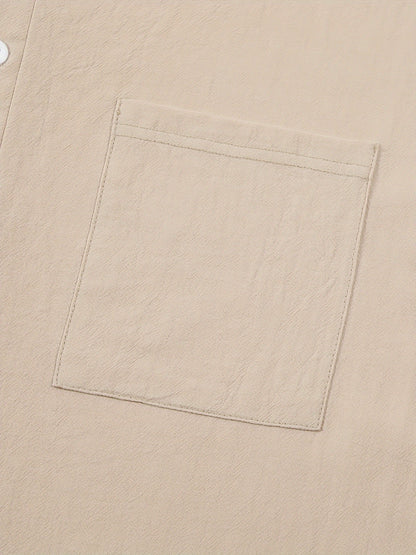 Strukturiertes Langarm-Henley-Shirt