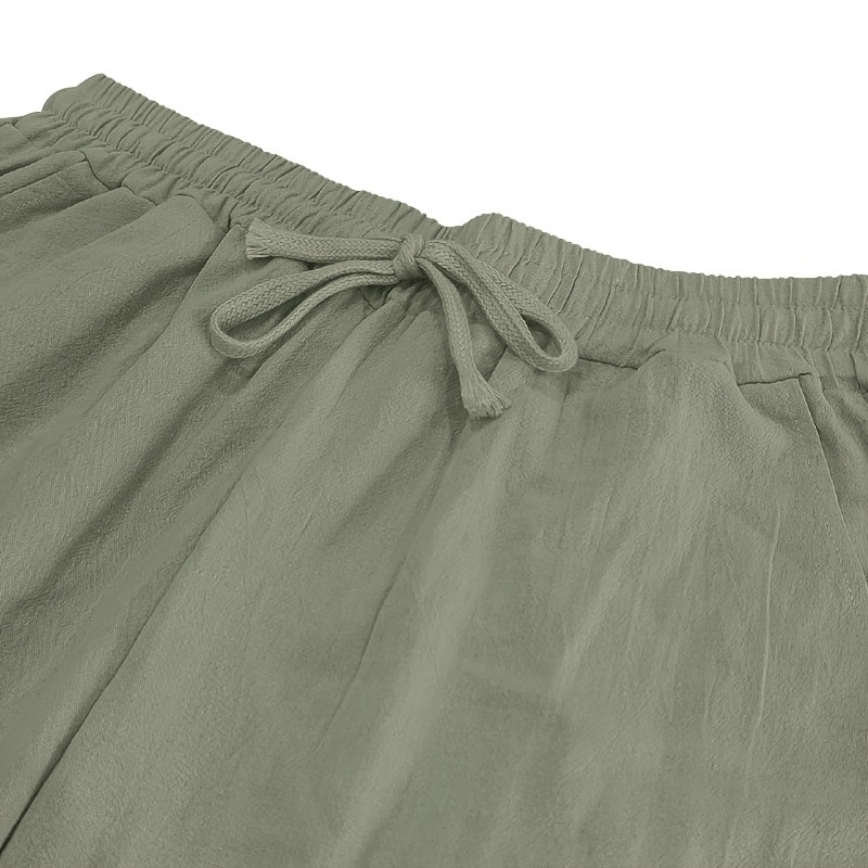 Leinenhose mit Kordelzug