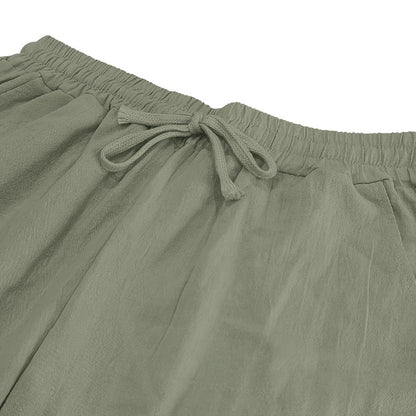 Leinenhose mit Kordelzug