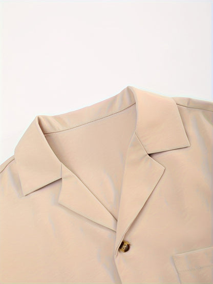 Conjunto de camisa de manga corta y pantalones de corte relajado