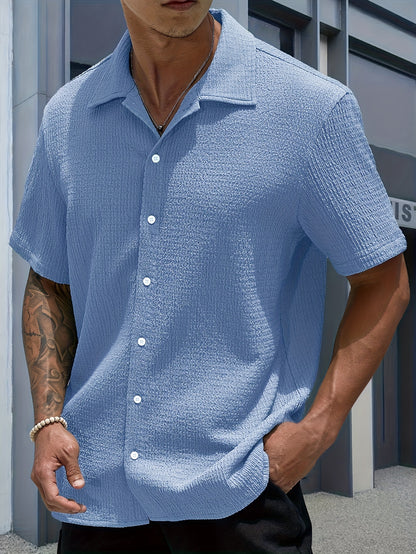 Textured Button-Up Shirt